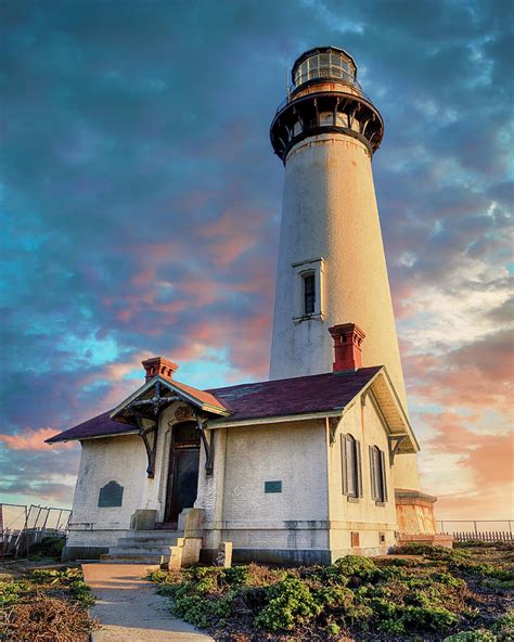 Pigeon Point Lighthouse at Sunset Photograph by Adam Romanowicz