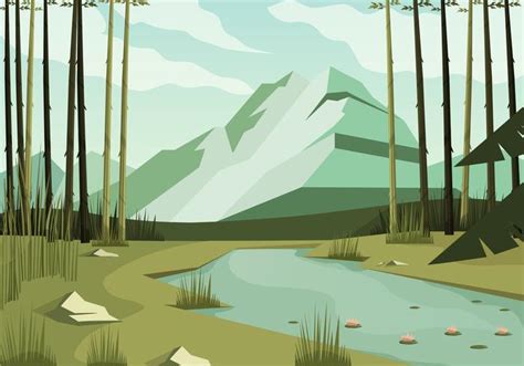 Vector Beautiful Landscape Illustration 229817 Vector Art at Vecteezy