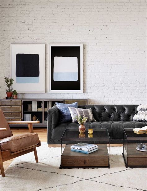 Living Room Ideas With Black Leather Sectional | Bryont Blog