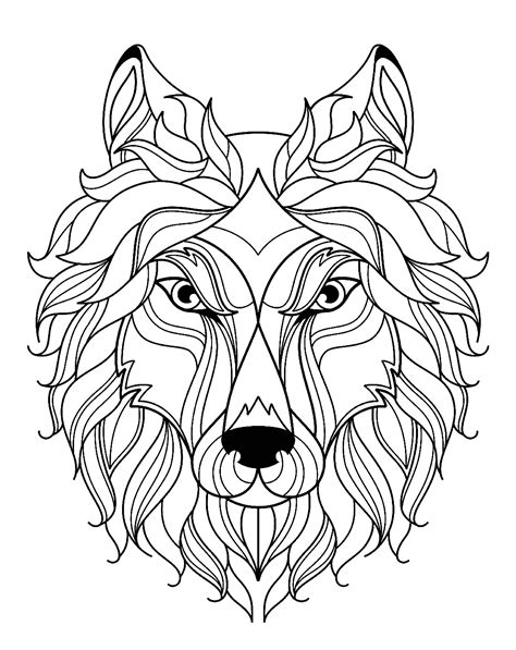 Wolf free to color for kids - Wolf Kids Coloring Pages