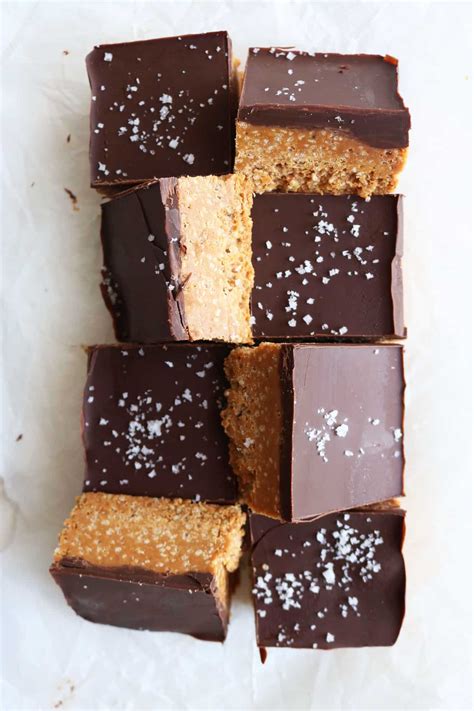 Crispy Chocolate Peanut Butter Bars - The Toasted Pine Nut