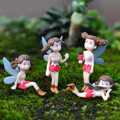 4Pcs/Set Resin Crafts OrnamentDollhouse Miniature Fairy Garden ...