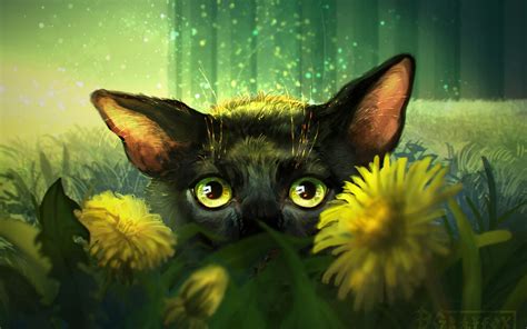 Download wallpaper 3840x2400 cat, flowers, art, eyes, glance 4k ultra ...