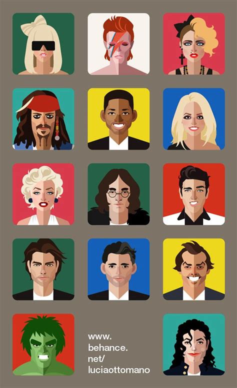 Famous People on Behance Flat Design Illustration, People Illustration ...