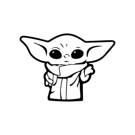 Baby Yoda SVG Baby Yoda Clipart for Cricut and Silhouette Png/dxf/eps ...