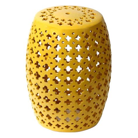 Nadia Garden Stool in Yellow | Garden stool, Ceramic garden stools, Yellow decor
