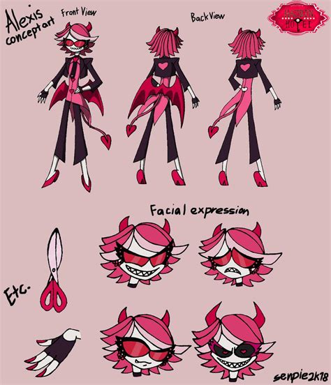 Hazbin Hotel OC Alexis Concept Art by ZeroSenPie on DeviantArt