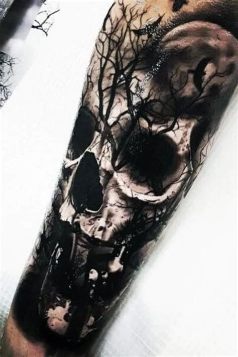 40 Skull Tree Tattoo Designs For Men - Cool Ink Ideas [Video] [Video ...