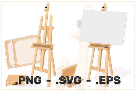 Art Studio with Easel and Paints Graphic by deiby.ybied · Creative Fabrica