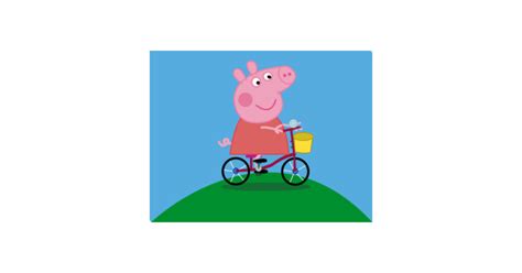 Peppa Pig on a bike - Peppa Pig - T-Shirt | TeePublic