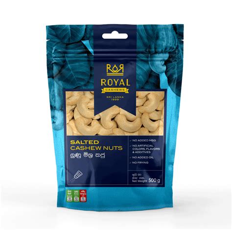 500g Salted Cashew Nuts Pack - Royal Cashews