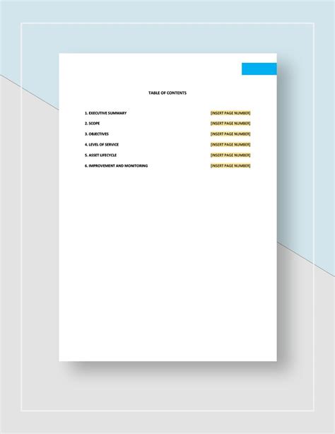 Simple Asset Management Plan Template in Word, Pages, Google Docs ...