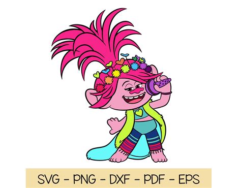 Poppy Trolls World Tour SVG Tiny Diamond SVG Dxf Eps Png - Etsy