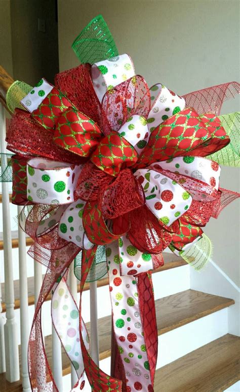 Christmas Tree Topper Holiday Deluxe Three Ribbon Christmas | Etsy | Christmas tree toppers ...