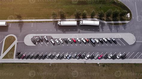 car Parking top view from the drone 6904447 Stock Photo at Vecteezy