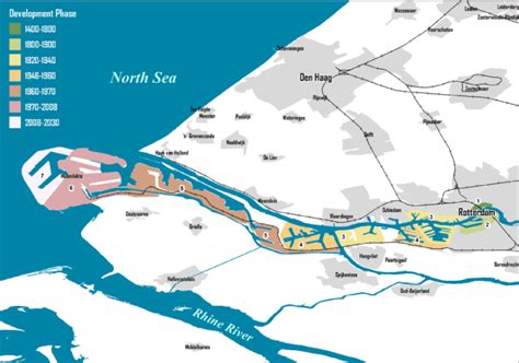 Map : Evolution of the Port of Rotterdam, 1400-2030 - Infographic.tv - Number one infographics ...