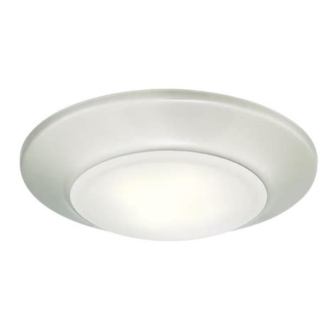 Westinghouse Small LED Indoor/Outdoor Surface Mount Ceiling Fixture, Brushed Nickel Finish