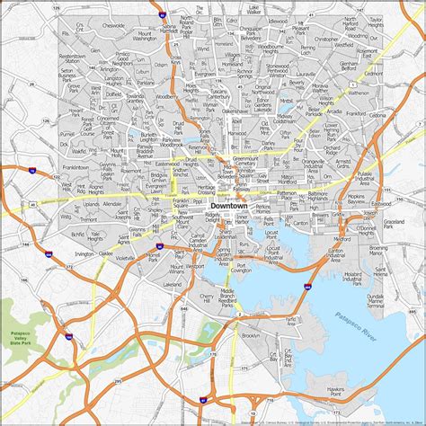 Baltimore Neighborhood Map - GIS Geography