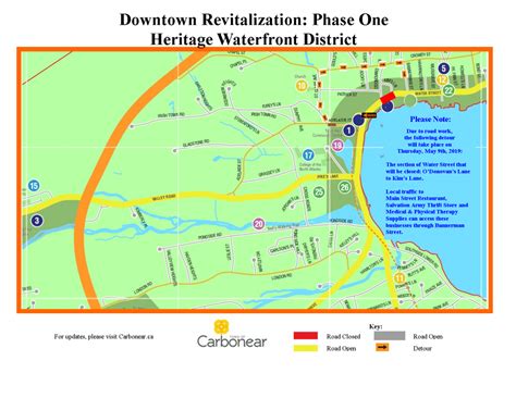 Downtown Revitalization Project Update: Detour Map for Thursday, May 9th, 2019 - Town of Carbonear