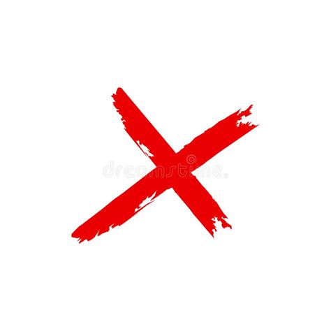 No Cross Sign Icon. Vector Illustration Eps 10 Stock Vector - Illustration of letter, fail ...