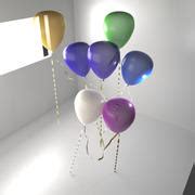 Random Color Heart and Sphere Shape Balloon 3D Model $15 - .obj .blend .unknown .dae - Free3D