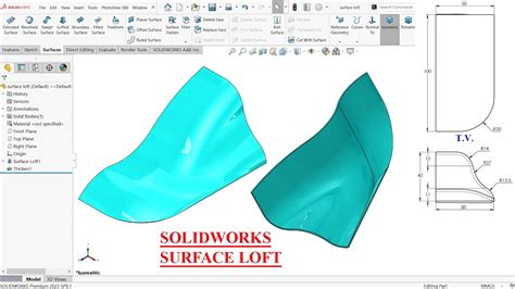 SOLIDWORKS SURFACE LOFT - YouTube