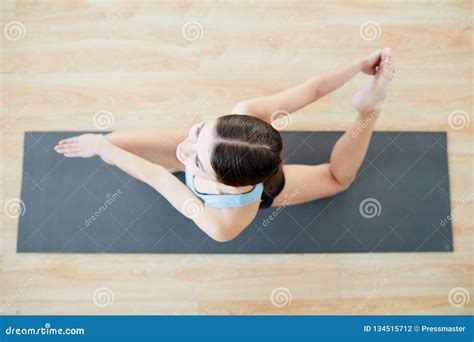Stretching on mat stock photo. Image of activity, aerobics - 134515712