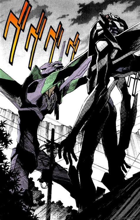 Coloured a manga panel. Had no idea what I was doing so think it went alright : evangelion