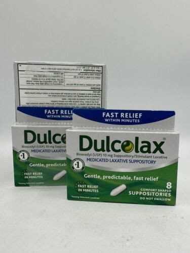 Dulcolax Laxative Suppository for Gentle, Overnight Constipation Relief ...