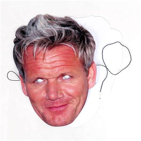 Gordon Ramsay Cardboard Face Mask | Partyrama