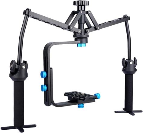 Gimbal Stabilizer Hold The Spider Stabilizer In Both Hands SLR Camera ...