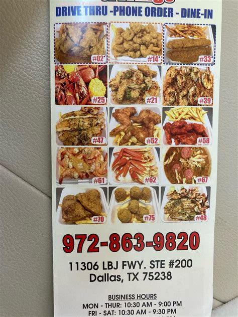 Online Menu of TJ Cajun Seafood Restaurant, Dallas, Texas, 75238 - Zmenu