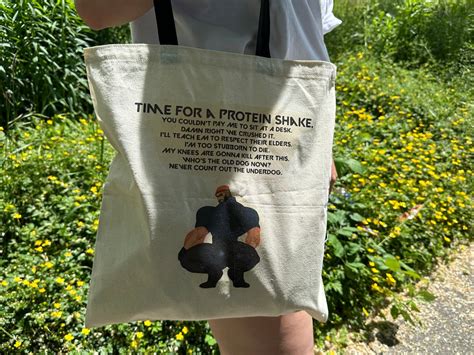 Brimstone VALORANT Tote Bag time for a Protein Shake Thiccstone 15 X 16 ...