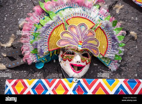 Parade of colorful smiling mask at 2018 Masskara Festival, Bacolod City, Philippines Stock Photo ...