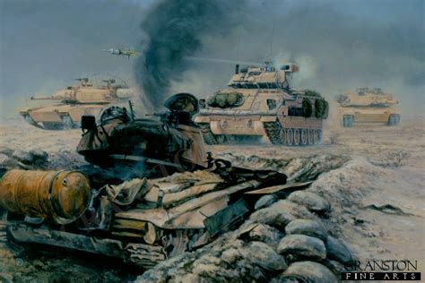 The Battle of 73 Easting, Iraq, 26th February 1991 by David Pentland.