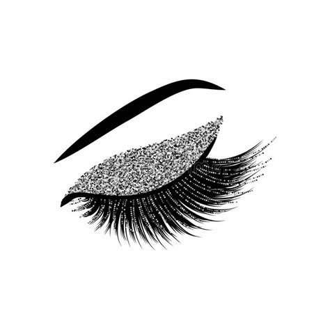 Lashes with glitter vector illustration stock illustration | Lashes ...