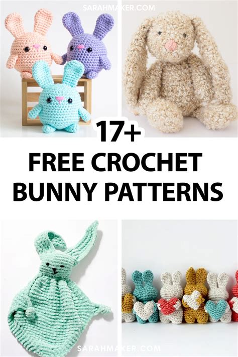 17 Adorable (and Free!) Crochet Bunny Patterns - Sarah Maker