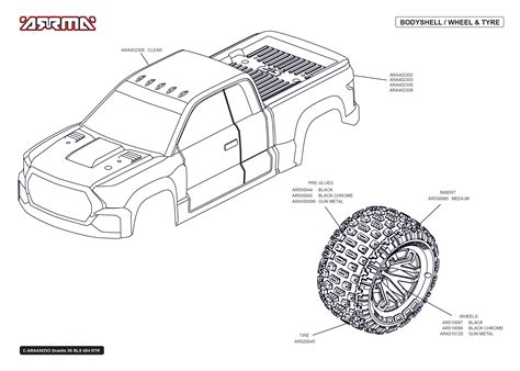 Arrma Granite BLX 4x4 Parts Exploded View (4302V3T2) — Adventure ...