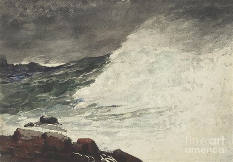 Prouts Neck Breaking Wave by Winslow Homer Painting by Winslow Homer - Fine Art America