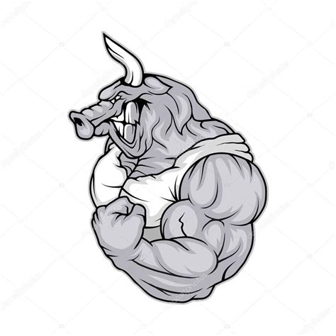 Black and white bull logo Stock Vector Image by ©korniakovstock@gmail ...