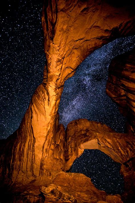 Milky Way Photo Night Sky Print Double Arch Arches National - Etsy