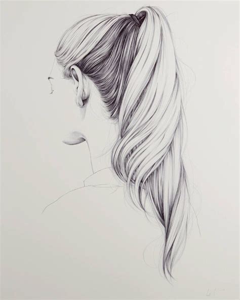 Pin by 25_09 on Drawing ideas ۩ | Beauty art drawings, Ponytail drawing ...