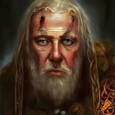 Portrait of a celtic warrior on Craiyon