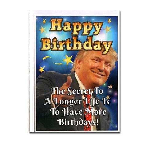 Donald Trump Funny Birthday Card Birthday Card Trump | Etsy