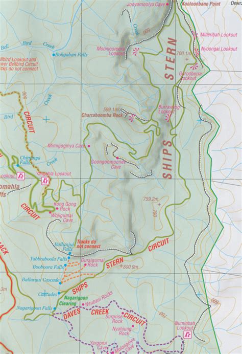 Lamington National Park Map Hema Laminated - Maps, Books & Travel Guides