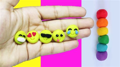 How To Make Clay Emojis Faces | Clay Modeling Projects 3 - YouTube