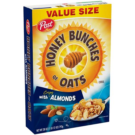 Post® Honey Bunches of Oats with Crispy Almonds Cereal 28 oz. Box - Walmart.com - Walmart.com