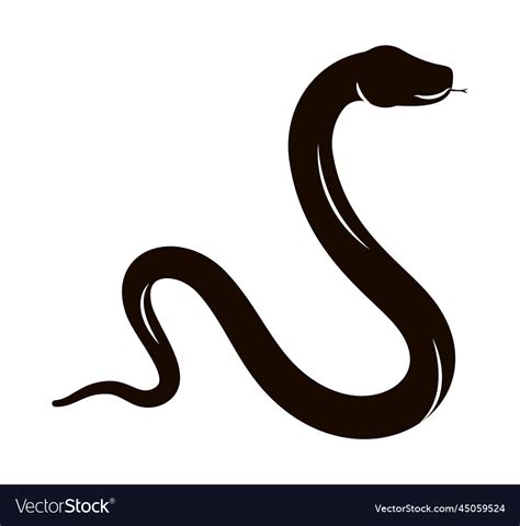 Snake silhouette icon Royalty Free Vector Image