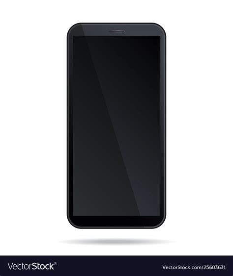 Realistic black mobile phone mock up smartphone Vector Image