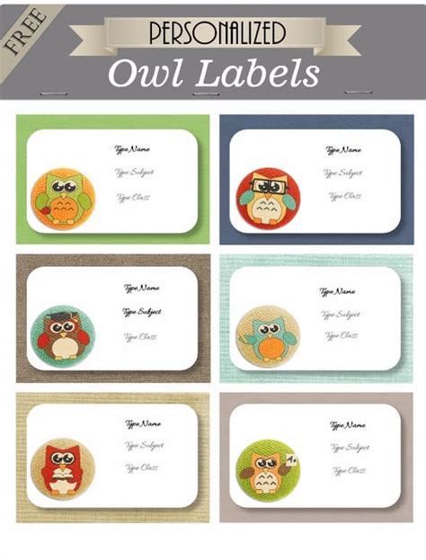 Free Kids School Labels | Customize online & Print at home